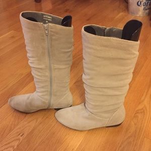 Aldo grey knee high boots